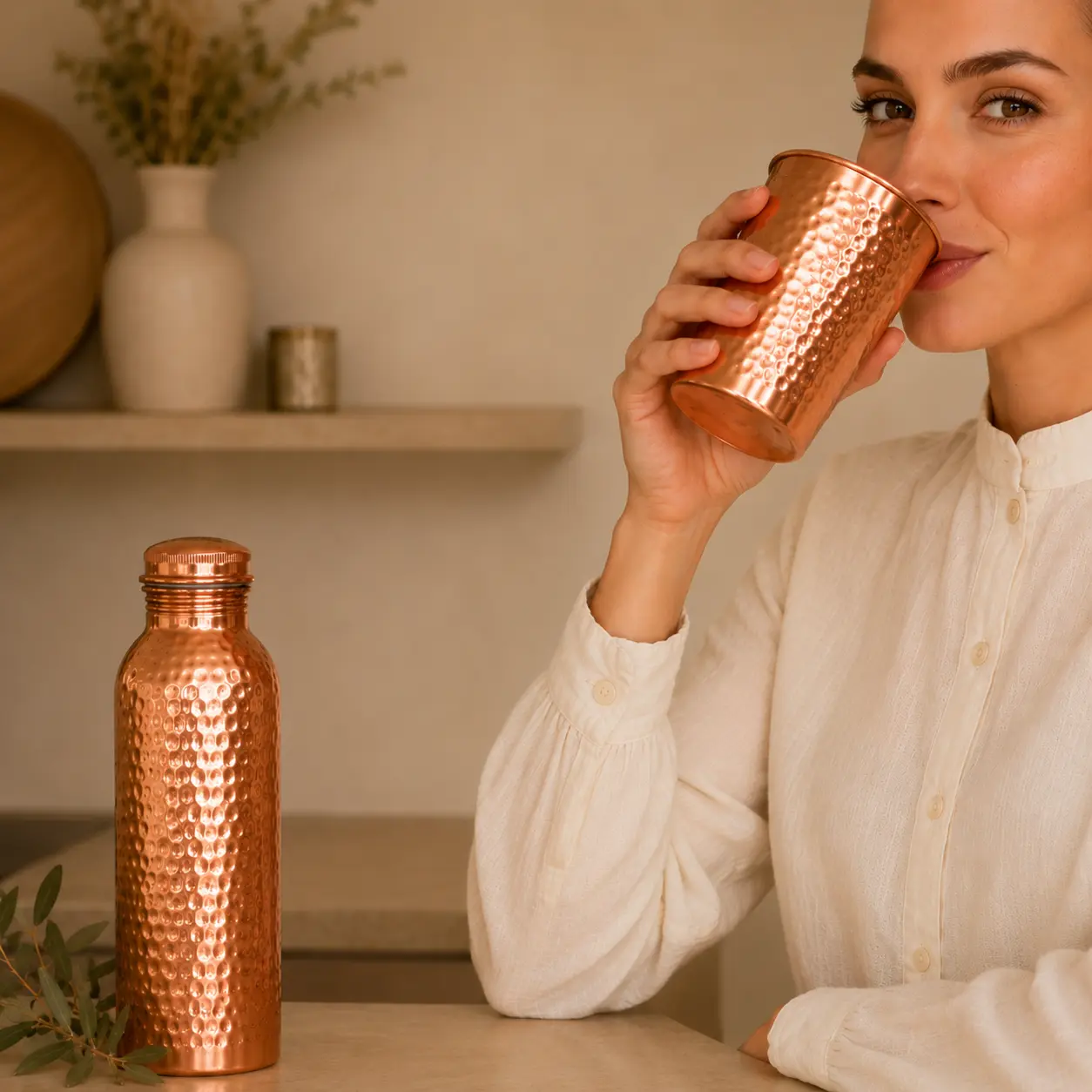 Alma Pure · Borraccia in Rame · Acqua Purificata Naturalmente